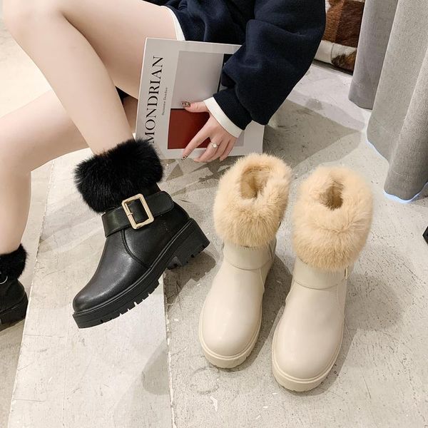 women's mid calf boots autumn shoes luxury designer boots-women plush winter footwear round toe rock fashion 2020, Black
women's mid calf boots autumn shoes luxury designer boots-women plush winter footwear round toe rock fashion 2020, Black