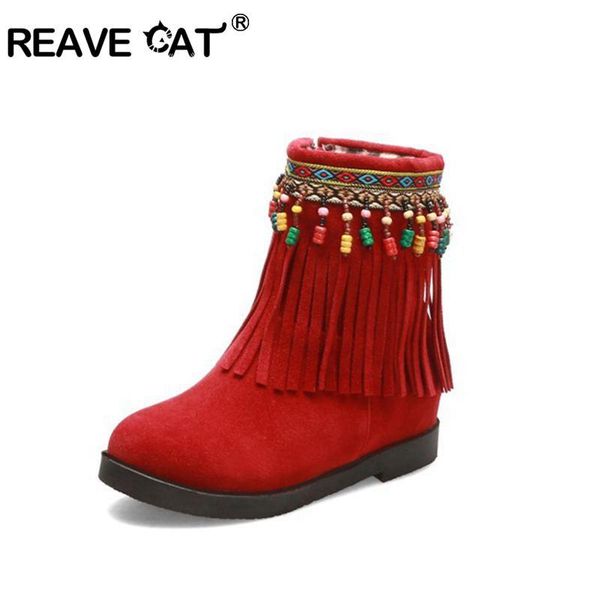 boots reave cat winter snow woman lady ankle hidden heels fringe warm flock zipper big size 43, Black
boots reave cat winter snow woman lady ankle hidden heels fringe warm flock zipper big size 43, Black
