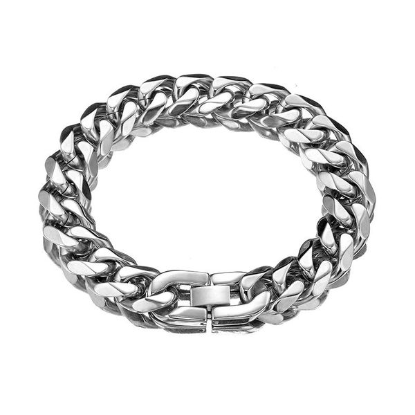 top полировка цвета серебра 15mm wide людей нержавеющей стали снаряженная кубинский link цепь браслет для мужчин 7-11 дюймов оптовые ювелирн, Black
top полировка цвета серебра 15mm wide людей нержавеющей стали снаряженная кубинский link цепь браслет для мужчин 7-11 дюймов оптовые ювелирн, Black