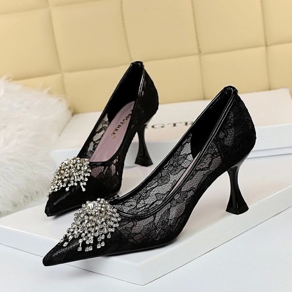BIGTREE Heels Pumps Wine Glass And Shallow Pointed Reticulated Lace Drill Flower Women Heels Banquet Fashion Sexy Women's Shoes #pz13, Black
BIGTREE Heels Pumps Wine Glass And Shallow Pointed Reticulated Lace Drill Flower Women Heels Banquet Fashion Sexy Women's Shoes #pz13, Black