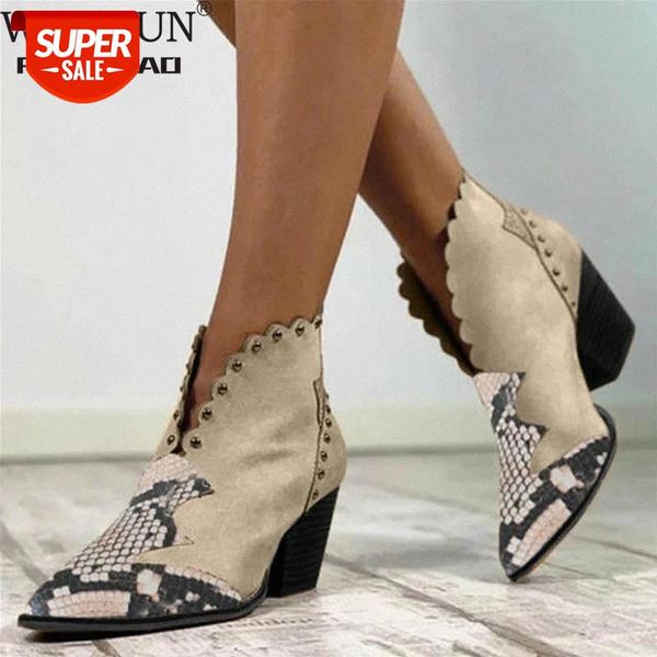 2021 female autumn winter rivet leather cowboy ankle boots women wedge high heel booties snake print botas mujer #yt1n, Black
2021 female autumn winter rivet leather cowboy ankle boots women wedge high heel booties snake print botas mujer #yt1n, Black