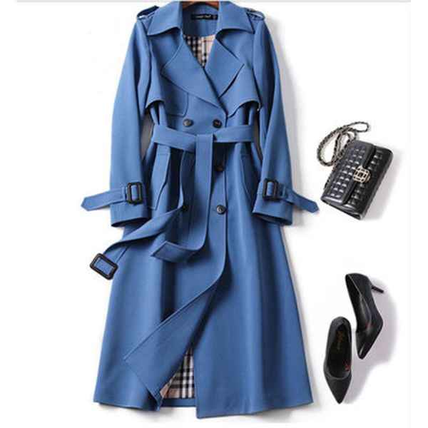 long trench coat women's 2020 autumn new korean british style overcoat women matching with belt double breasted windbreaker l336 1028, Tan;black
long trench coat women's 2020 autumn new korean british style overcoat women matching with belt double breasted windbreaker l336 1028, Tan;black