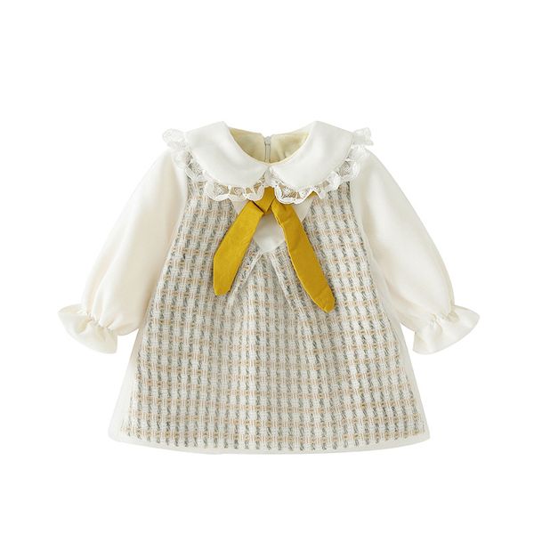new girls cute plus velvet bow dress spring lapel fashion long-sleeved princess plaid party dress kids baby girl cloths, Red;yellow
new girls cute plus velvet bow dress spring lapel fashion long-sleeved princess plaid party dress kids baby girl cloths, Red;yellow
