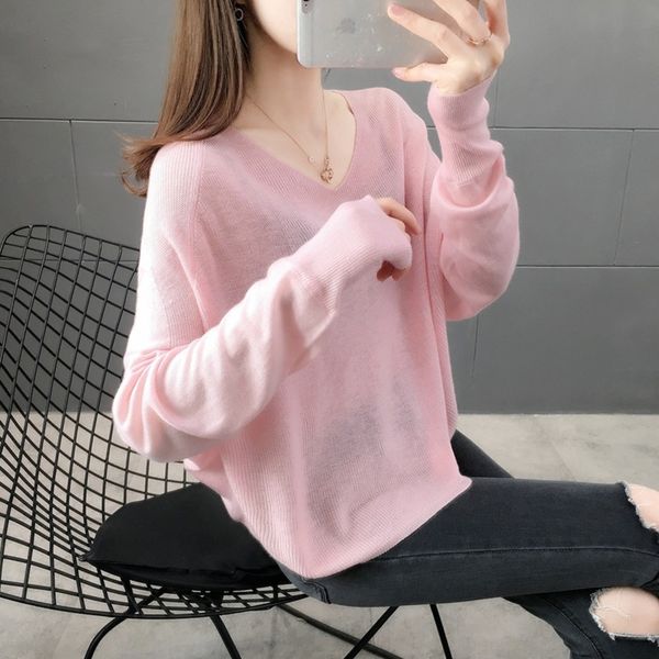 pwqki 2020 spring new women's clothing wool solid luo wool color bat v-neck sleeve loose short knitted blouse ecu4l, White;black
pwqki 2020 spring new women's clothing wool solid luo wool color bat v-neck sleeve loose short knitted blouse ecu4l, White;black