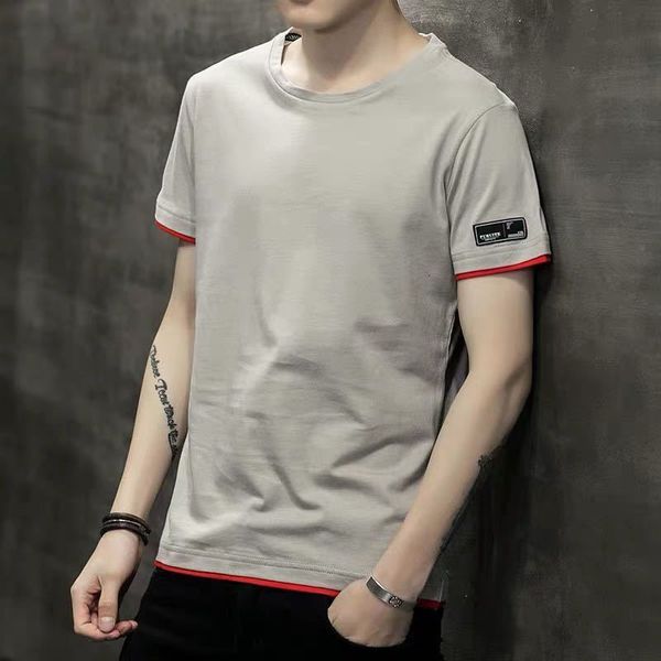 2020 summer trend printed fashion men's round neck youth leisure short sleeve t-shirt, White;black
2020 summer trend printed fashion men's round neck youth leisure short sleeve t-shirt, White;black