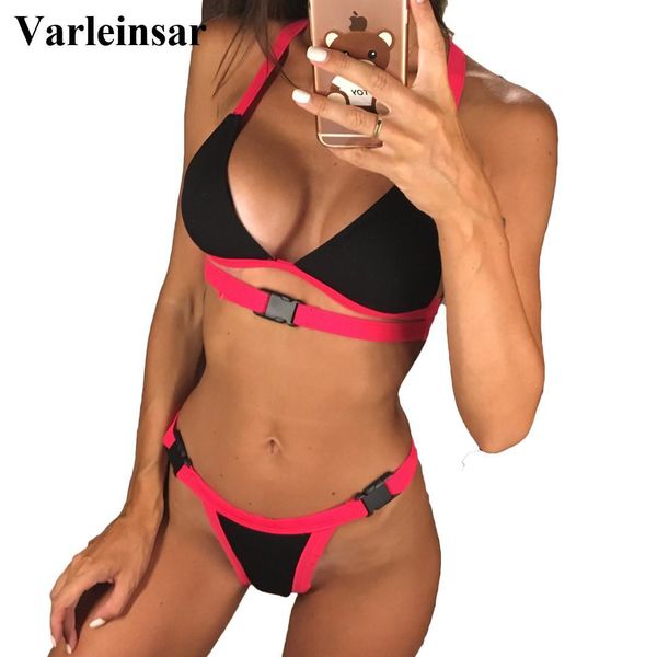 ribbed thong bikini 2019 female swimsuit women swimwear two-pieces bikini set patchwork bather bathing suit swim wear lady v888, Black
ribbed thong bikini 2019 female swimsuit women swimwear two-pieces bikini set patchwork bather bathing suit swim wear lady v888, Black
