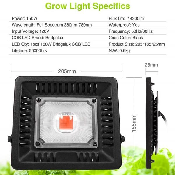Hot selling 150W Waterproof Led Grow Lights high quality Full light Spectrum LED Plant Growth Lamp black CE FCC RoHS
Hot selling 150W Waterproof Led Grow Lights high quality Full light Spectrum LED Plant Growth Lamp black CE FCC RoHS