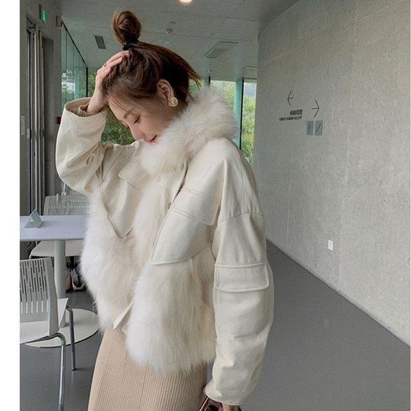 2021 women autumn winter new faux fur jacket female stand collar spliced long sleeve coat female casual loose outerwear e258, Black
2021 women autumn winter new faux fur jacket female stand collar spliced long sleeve coat female casual loose outerwear e258, Black