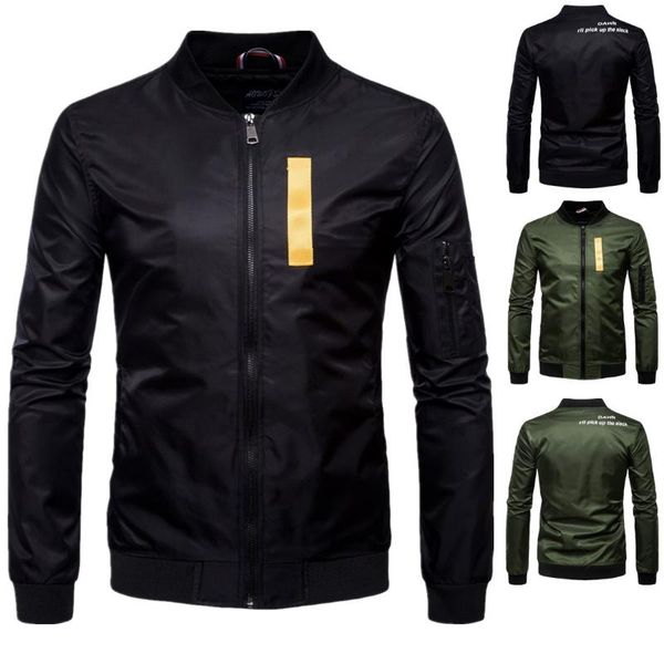 spring and autumn stand collars clash yarn-dyed belt jackets for men's flight suits, Black;brown
spring and autumn stand collars clash yarn-dyed belt jackets for men's flight suits, Black;brown