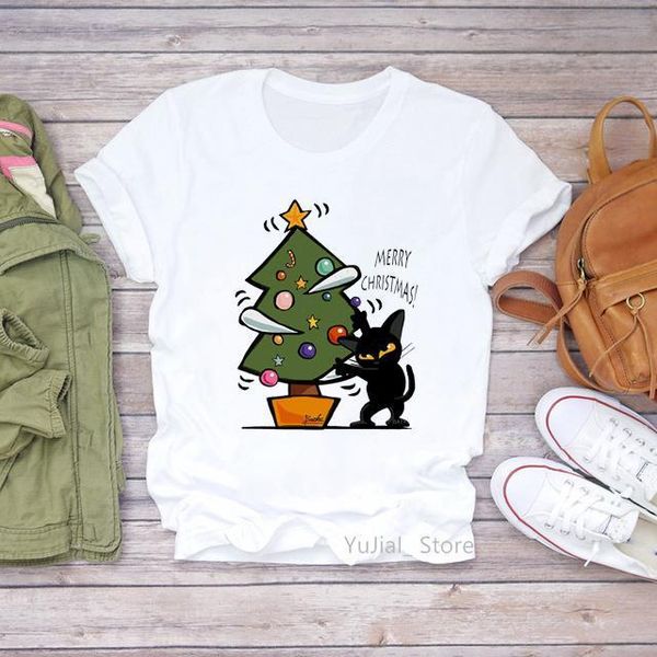 merry christmas tshirts women clothes 2020 black cat graphic t shirt femme harajuku shirt kawaii clothes funny female t-shirt, White
merry christmas tshirts women clothes 2020 black cat graphic t shirt femme harajuku shirt kawaii clothes funny female t-shirt, White