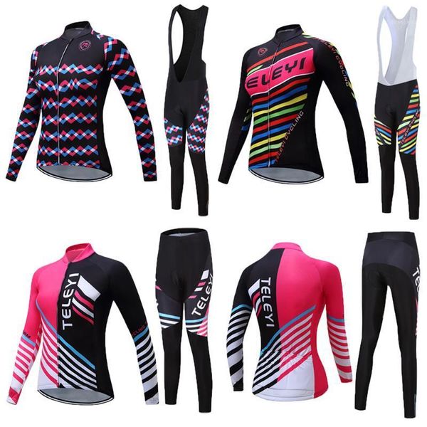 women autumn/spring long sleeve bike clothing female bib pants set 2020 pro team cycling clothes kits bicycle jersey mtb uniform1, Black;blue
women autumn/spring long sleeve bike clothing female bib pants set 2020 pro team cycling clothes kits bicycle jersey mtb uniform1, Black;blue