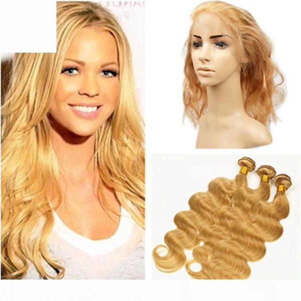 #27 strawberry blonde body wave peruvian human hair 3bundles with 360 closure honey blonde wavy 360 lace frontal 22.5x4x2" with weaves, Black
#27 strawberry blonde body wave peruvian human hair 3bundles with 360 closure honey blonde wavy 360 lace frontal 22.5x4x2" with weaves, Black