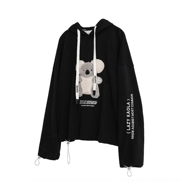 69tow mamc spring coat group ethnic nationality zhenning same lamb cashmere koala embroidered sweater for men and women loose li and autumn, Black
69tow mamc spring coat group ethnic nationality zhenning same lamb cashmere koala embroidered sweater for men and women loose li and autumn, Black
