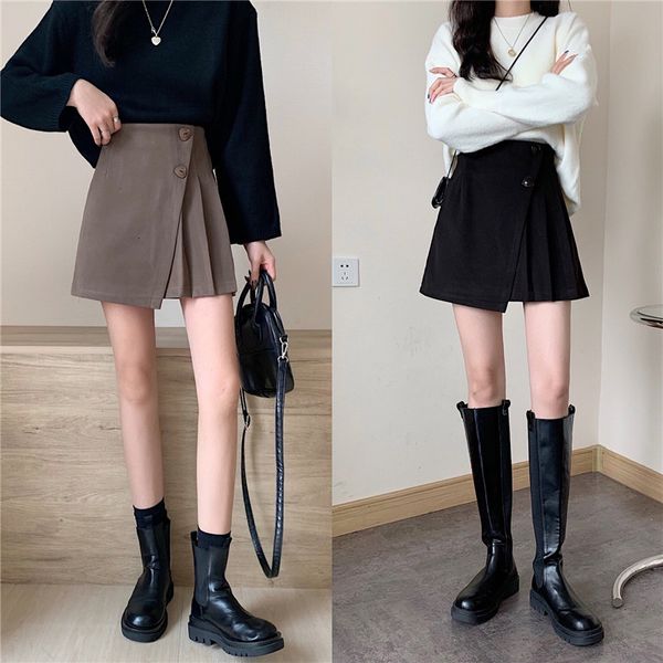 autumn 2020 new pleated short show thin high waist buttock button a-line skirt for women
autumn 2020 new pleated short show thin high waist buttock button a-line skirt for women