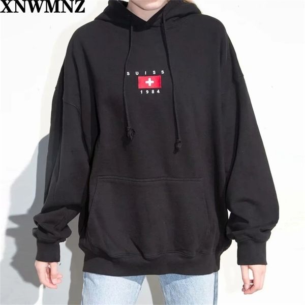 xnwmnz za autumn winter women embroidery flag cotton hoodie oversized hoodie ultimate hooded sweatshirt 201208, Black
xnwmnz za autumn winter women embroidery flag cotton hoodie oversized hoodie ultimate hooded sweatshirt 201208, Black