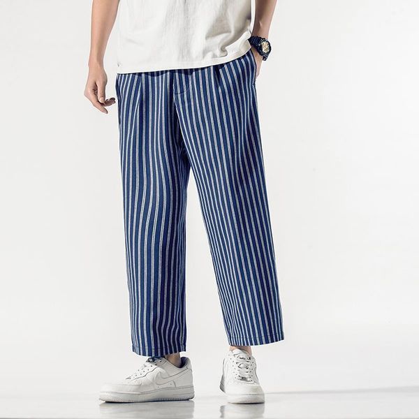 summer straight pants men's fashion contrast color casual pants men streetwear wild hip-hop loose striped trousers mens m-5xl1, Black
summer straight pants men's fashion contrast color casual pants men streetwear wild hip-hop loose striped trousers mens m-5xl1, Black