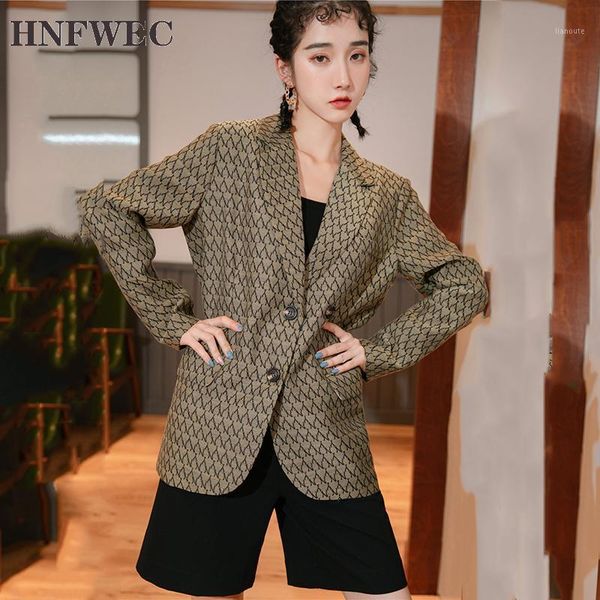 2021 autumn street wear notched collar single-breasted vintage pattern women's new loose fashionable suit coat v2931, White;black
2021 autumn street wear notched collar single-breasted vintage pattern women's new loose fashionable suit coat v2931, White;black