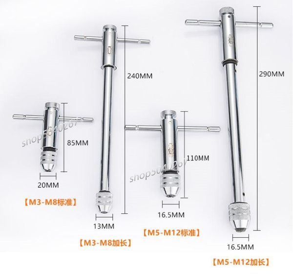 1pc m3-m8 m5-m12 lengthen adjustable t type handle ratchet for taps wrenches wire tapping wrench adjustable hand tool
1pc m3-m8 m5-m12 lengthen adjustable t type handle ratchet for taps wrenches wire tapping wrench adjustable hand tool