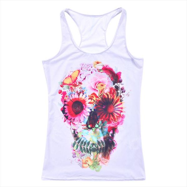 wholesales summer styles new fashion womens daisy butterfly skull digital print round neck sleeveless tank camisole, White
wholesales summer styles new fashion womens daisy butterfly skull digital print round neck sleeveless tank camisole, White
