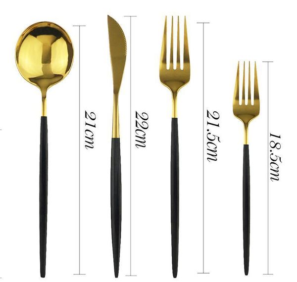 24pcs/set black gold dinnerware cutlery set dessert fork flatware set 18/10 stainless stee kitchen tableware silverware bbyoqyl ladyshome
24pcs/set black gold dinnerware cutlery set dessert fork flatware set 18/10 stainless stee kitchen tableware silverware bbyoqyl ladyshome