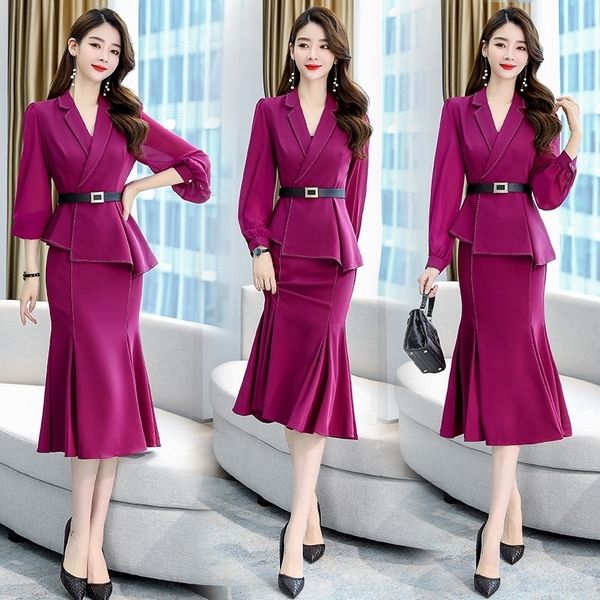 hylqb autumn clothing design sense fishtail hip-covered sleeve small suit mzhln suit slim-fit gauze skirt two-piece fishtail skirt top, Gray
hylqb autumn clothing design sense fishtail hip-covered sleeve small suit mzhln suit slim-fit gauze skirt two-piece fishtail skirt top, Gray