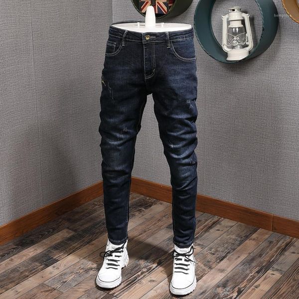 fashion streetwear men jeans slim fit retro black blue ripped jeans elastic stretch korean style denim pencil pants1
fashion streetwear men jeans slim fit retro black blue ripped jeans elastic stretch korean style denim pencil pants1