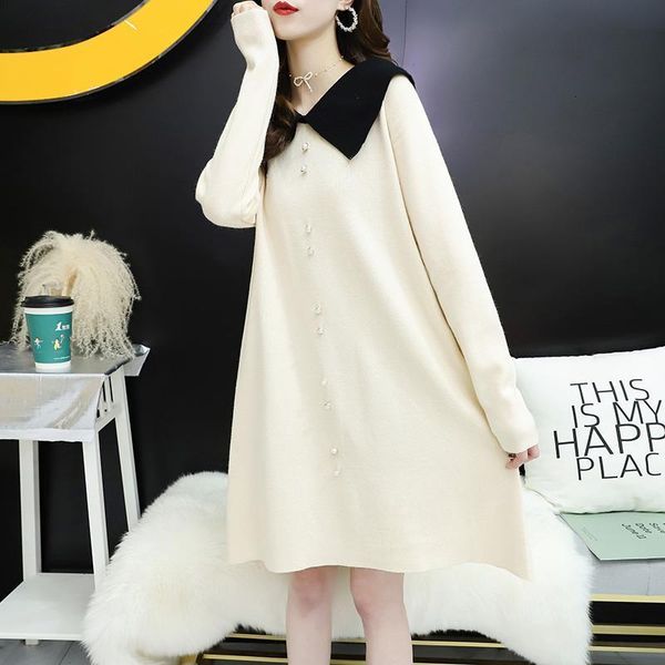 2021 new korean knitted collar fashion medium-length cardigans for woman autumn style very faerie women's dress sweater pjw8, White;black
2021 new korean knitted collar fashion medium-length cardigans for woman autumn style very faerie women's dress sweater pjw8, White;black