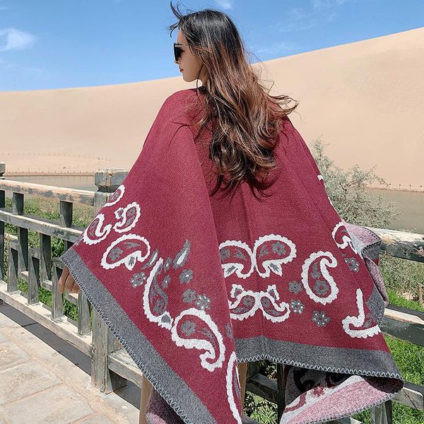 scarves cloak fashion 2021 women poncho wool cashmere-like capes shawl clasp vintage print scarf travel pography autumn/winter, Blue;gray
scarves cloak fashion 2021 women poncho wool cashmere-like capes shawl clasp vintage print scarf travel pography autumn/winter, Blue;gray