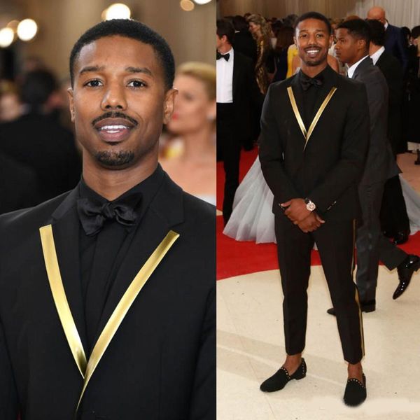 black men suits for ceremony prom party slim fit groom tuxedo gold lapel 2piece man blazer latest coat pant design costume homme, Black;gray
black men suits for ceremony prom party slim fit groom tuxedo gold lapel 2piece man blazer latest coat pant design costume homme, Black;gray