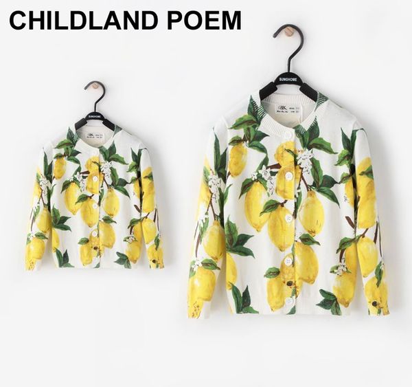 autumn mother and daughter clothes lemon printed knitted girls sweaters baby cardigan girls jacket family matching clothes lj201111, Blue
autumn mother and daughter clothes lemon printed knitted girls sweaters baby cardigan girls jacket family matching clothes lj201111, Blue