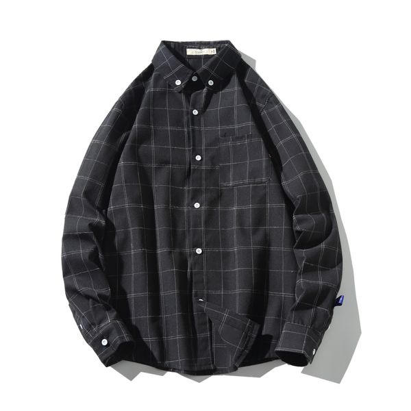 plaid flannel shirt men formal long sleeve casual slim fit business designer men's clothing y3044, White;black
plaid flannel shirt men formal long sleeve casual slim fit business designer men's clothing y3044, White;black