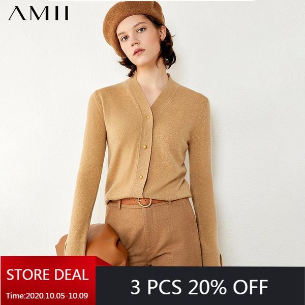 amii minimalism winter cardigans for women fashion 100%cashmere solid single-breasted women's sweater female cardigan 12040330, White
amii minimalism winter cardigans for women fashion 100%cashmere solid single-breasted women's sweater female cardigan 12040330, White