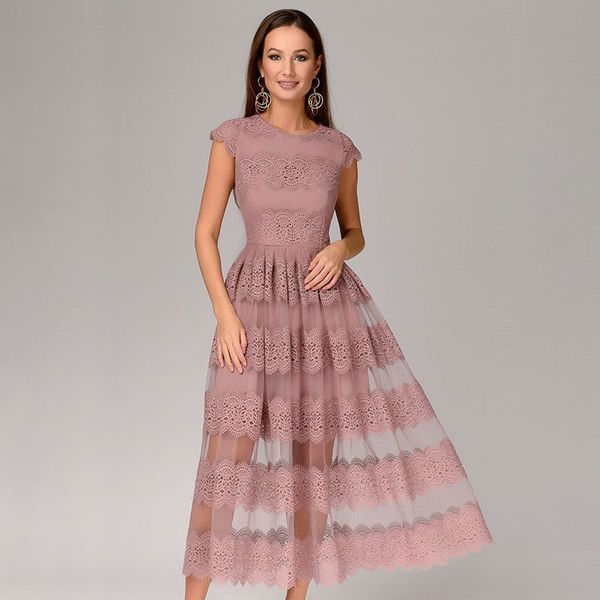 women vintage lace patchwork a-line party dress short sleeve o neck solid elegant casual dress 2020 summer new fashion dress, Black;gray
women vintage lace patchwork a-line party dress short sleeve o neck solid elegant casual dress 2020 summer new fashion dress, Black;gray