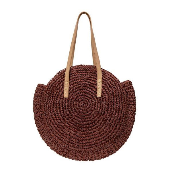 round straw beach bag vintage handmade woven shoulder bag summer straw beach tote travel shopping female bohemian
round straw beach bag vintage handmade woven shoulder bag summer straw beach tote travel shopping female bohemian