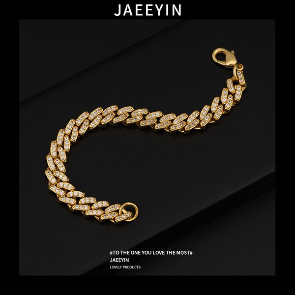 classic full zircon cuban bracelet, women's gold plated, cool and versatile, Silver
classic full zircon cuban bracelet, women's gold plated, cool and versatile, Silver