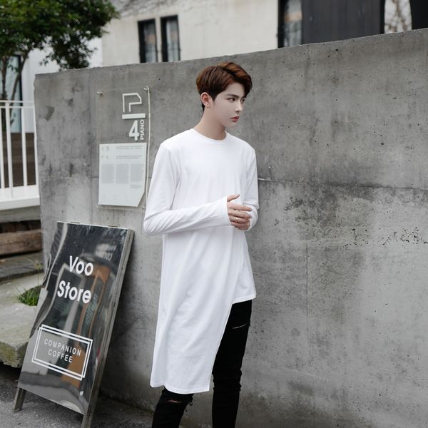 2021 of the with long sleeves irregular t-shirts on stage club singer attire men gothic hiphop streetwear b7eg, White;black
2021 of the with long sleeves irregular t-shirts on stage club singer attire men gothic hiphop streetwear b7eg, White;black