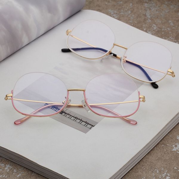 metal glasses frame half rim clear glasses women eye frames gold glasses men optical designer eyewear frames 1887olo, Silver
metal glasses frame half rim clear glasses women eye frames gold glasses men optical designer eyewear frames 1887olo, Silver