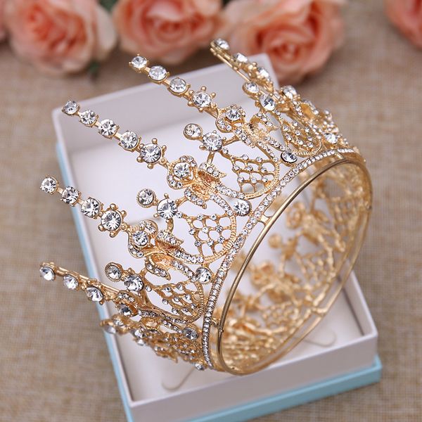 baroque golden bridal headdress 2019 new atmosphere princess crown wedding dress accessories, Silver
baroque golden bridal headdress 2019 new atmosphere princess crown wedding dress accessories, Silver