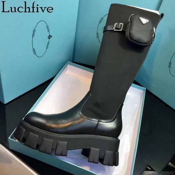 black leather boots for women buckle strap knee high boots round toe platform shoes runway square heels shoes woman
black leather boots for women buckle strap knee high boots round toe platform shoes runway square heels shoes woman
