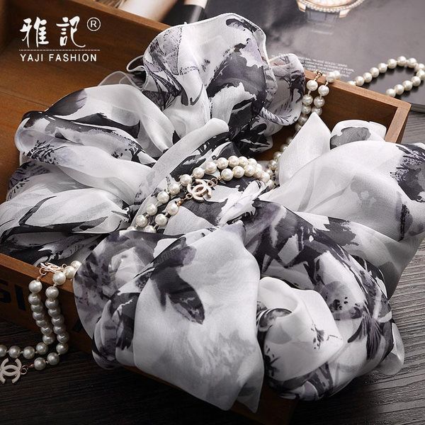 scarves women fashion long printed silk scarf female black and white orchid bamboo hangzhou spring autumn winter, Blue;gray
scarves women fashion long printed silk scarf female black and white orchid bamboo hangzhou spring autumn winter, Blue;gray