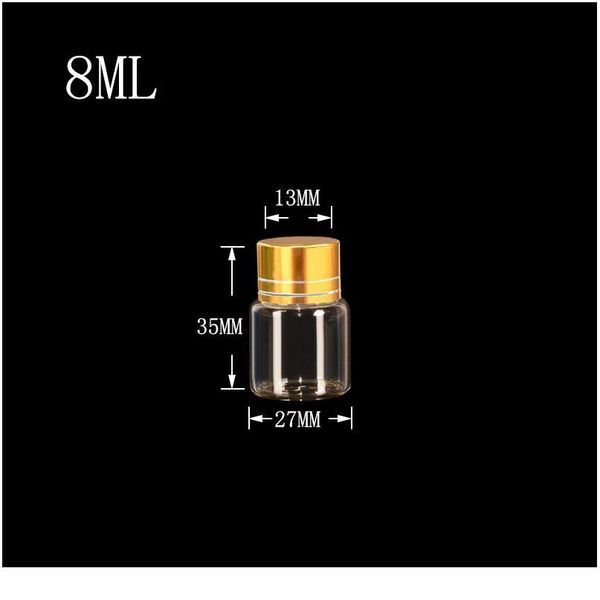 27*35mm 24pcs 8ml glass bottles aluminium screw golden cap empty transparent clear liquid gift container wishing bot bbyukb
27*35mm 24pcs 8ml glass bottles aluminium screw golden cap empty transparent clear liquid gift container wishing bot bbyukb