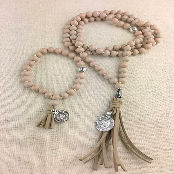 bohemian tassel long necklace khaki wooden beads 2020 women retro necklace pendant fashion jewelry statement christmas gift, Silver
bohemian tassel long necklace khaki wooden beads 2020 women retro necklace pendant fashion jewelry statement christmas gift, Silver