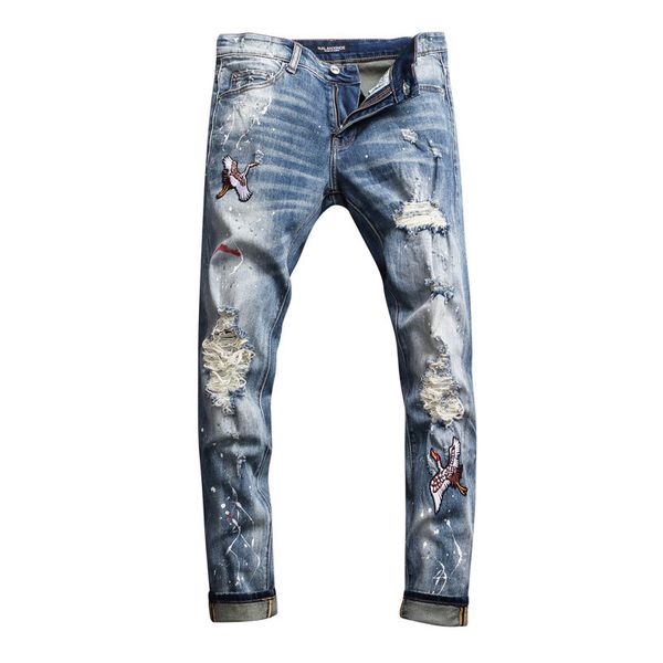 2021 new breeze trousers men designer hip embroidery denim pants high-street fashion biker zy1o, Blue
2021 new breeze trousers men designer hip embroidery denim pants high-street fashion biker zy1o, Blue