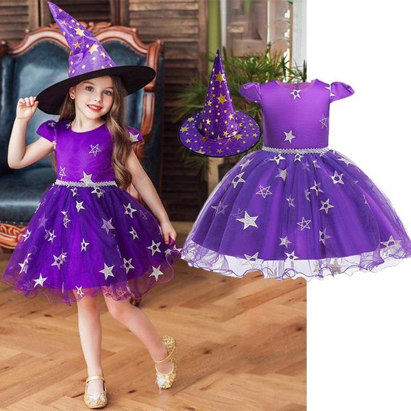 2020 new fantasy witch dress with hat 2pcs children halloween cosplay party for girls witch stage dresses costume kids clothing, Red;yellow
2020 new fantasy witch dress with hat 2pcs children halloween cosplay party for girls witch stage dresses costume kids clothing, Red;yellow