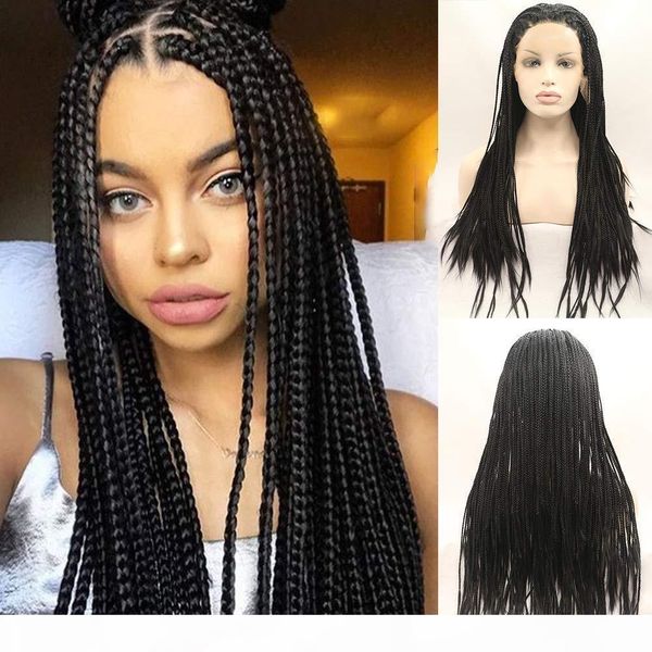 long black micro box braid hair synthetic lace front wigs with baby hair glueless heat resistant fiber hair high density 26inch
long black micro box braid hair synthetic lace front wigs with baby hair glueless heat resistant fiber hair high density 26inch