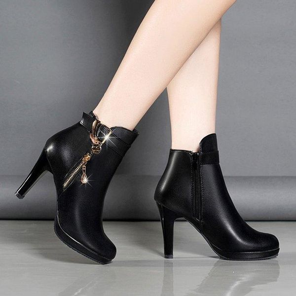 winter women high heels dress boots women pu leather pointed toe zip black warm ankle snow boots shoes mujer
winter women high heels dress boots women pu leather pointed toe zip black warm ankle snow boots shoes mujer