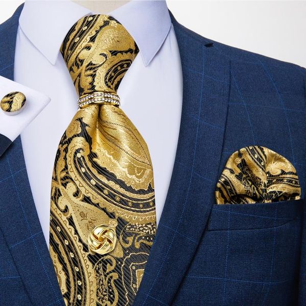 fashion neckties 8cm yellow black paisley silk ties luxury men's business wedding tie hanky tie tack gift set for men dibangu, Black;gray
fashion neckties 8cm yellow black paisley silk ties luxury men's business wedding tie hanky tie tack gift set for men dibangu, Black;gray