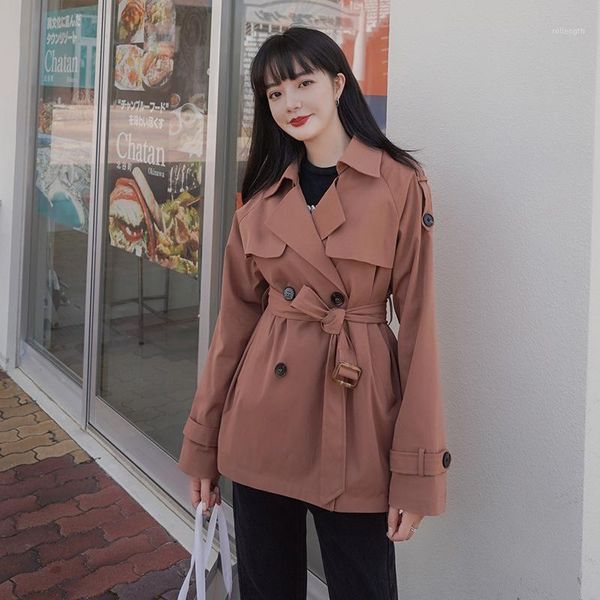 women's windbreaker 2020 spring autumn new korean casual loose short windbreaker fashion british style women's trench coat w791, Tan;black
women's windbreaker 2020 spring autumn new korean casual loose short windbreaker fashion british style women's trench coat w791, Tan;black