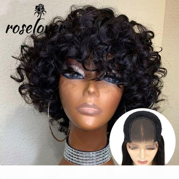 roselover curly bob wig afro kinky curly wig human hair wigs short culry with bangs wigs for black women 4*4 lace closure, Black;brown
roselover curly bob wig afro kinky curly wig human hair wigs short culry with bangs wigs for black women 4*4 lace closure, Black;brown
