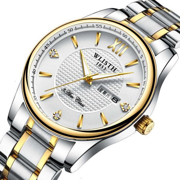 color new silver dual gold and steel band men's and women's watches business men's and women's luminous waterproof quart, Slivery;brown
color new silver dual gold and steel band men's and women's watches business men's and women's luminous waterproof quart, Slivery;brown